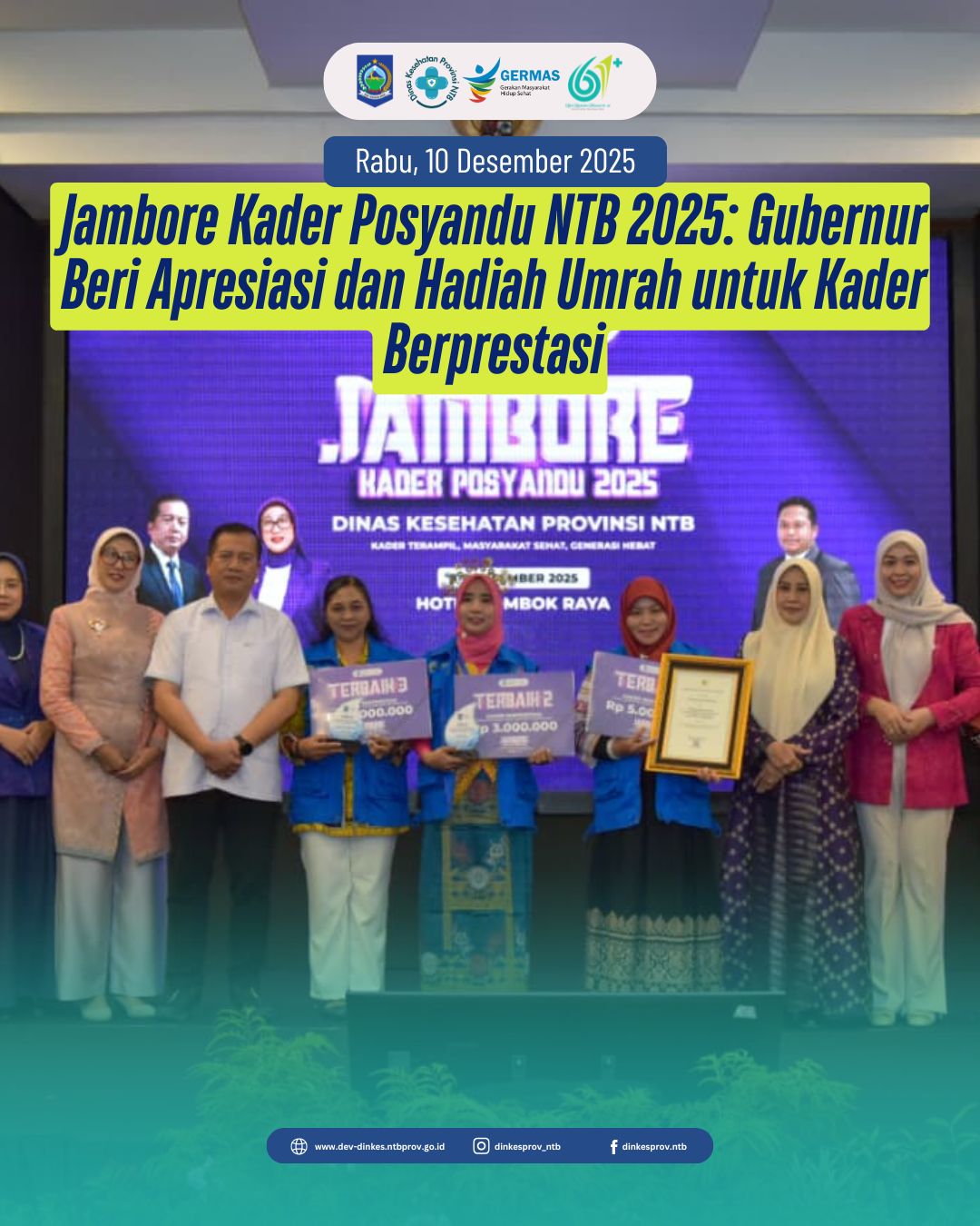 Jambore Kader Posyandu NTB 2025: Gubernur Beri Apresiasi dan Hadiah Umrah untuk Kader Berprestasi