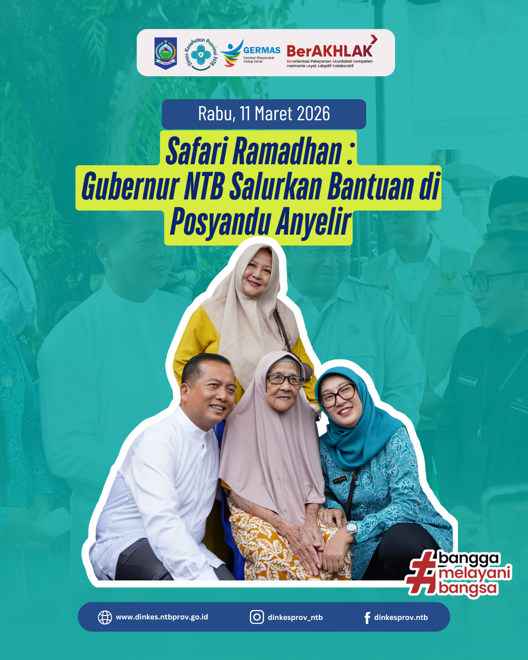Safari Ramadan, Gubernur dan Ketua PKK NTB salurkan bantuan bagi sasaran di Posyandu Anyelir, Tanjung Karang