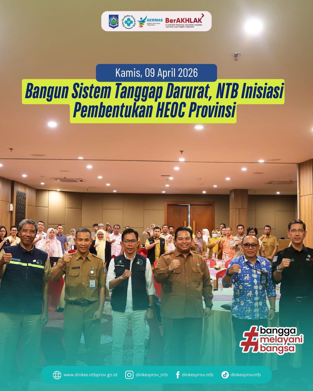 Bangun Sistem Tanggap Darurat, NTB Inisiasi Pembentukan HEOC Provinsi