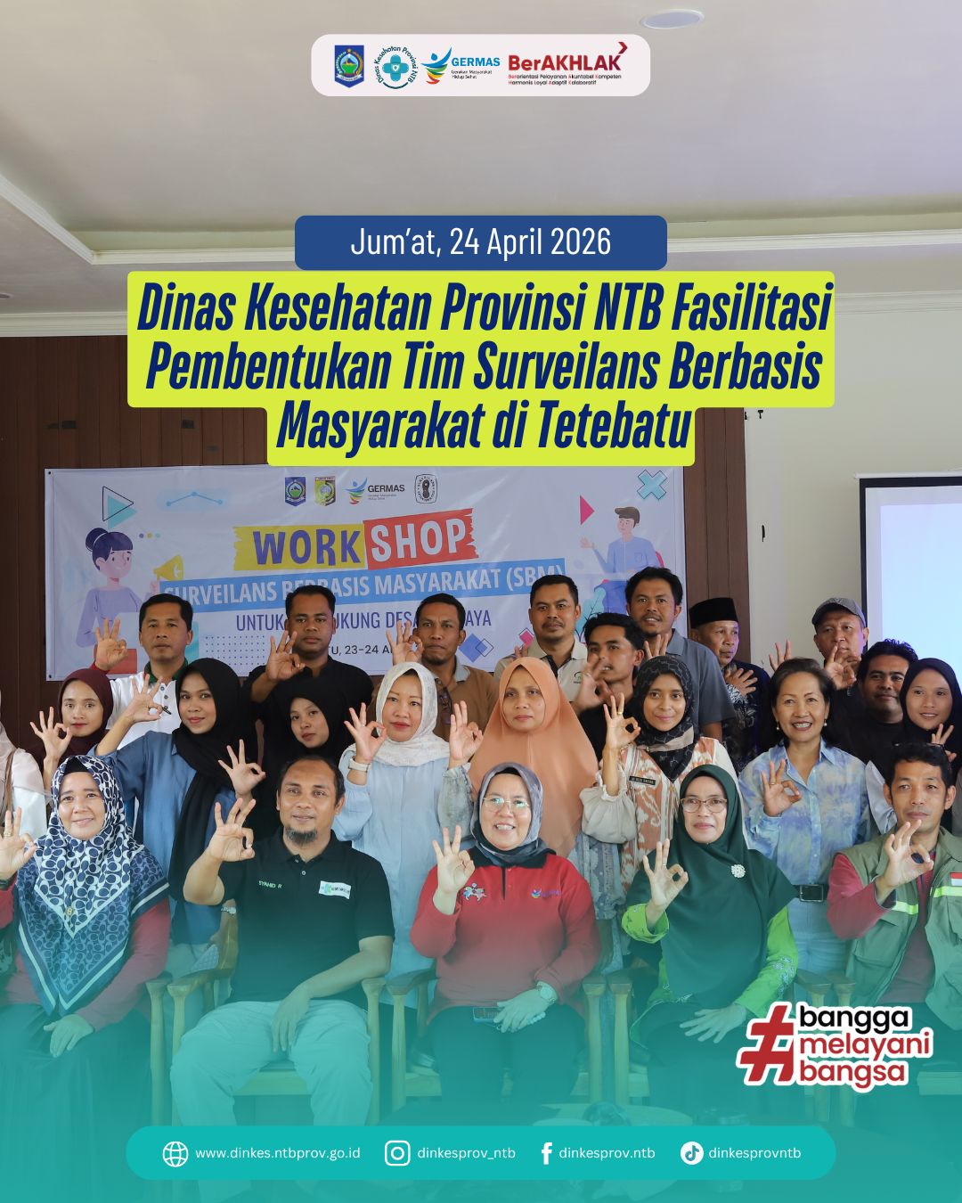 Dinas Kesehatan Provinsi NTB Fasilitasi Pembentukan Tim Surveilans Berbasis Masyarakat di Tetebatu