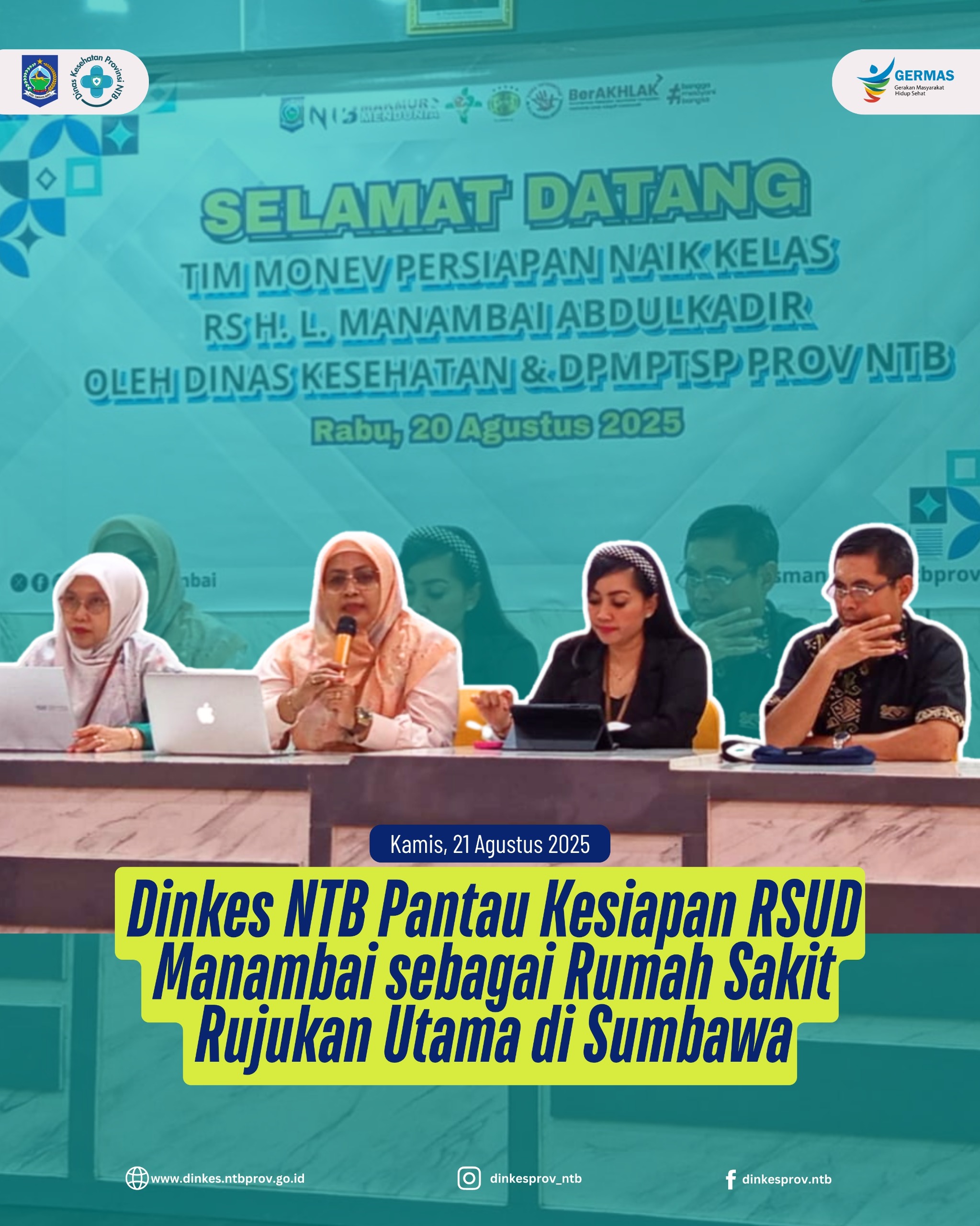 Dinkes NTB Pantau Kesiapan RSUD Manambai sebagai Rumah Sakit Rujukan Utama di Sumbawa