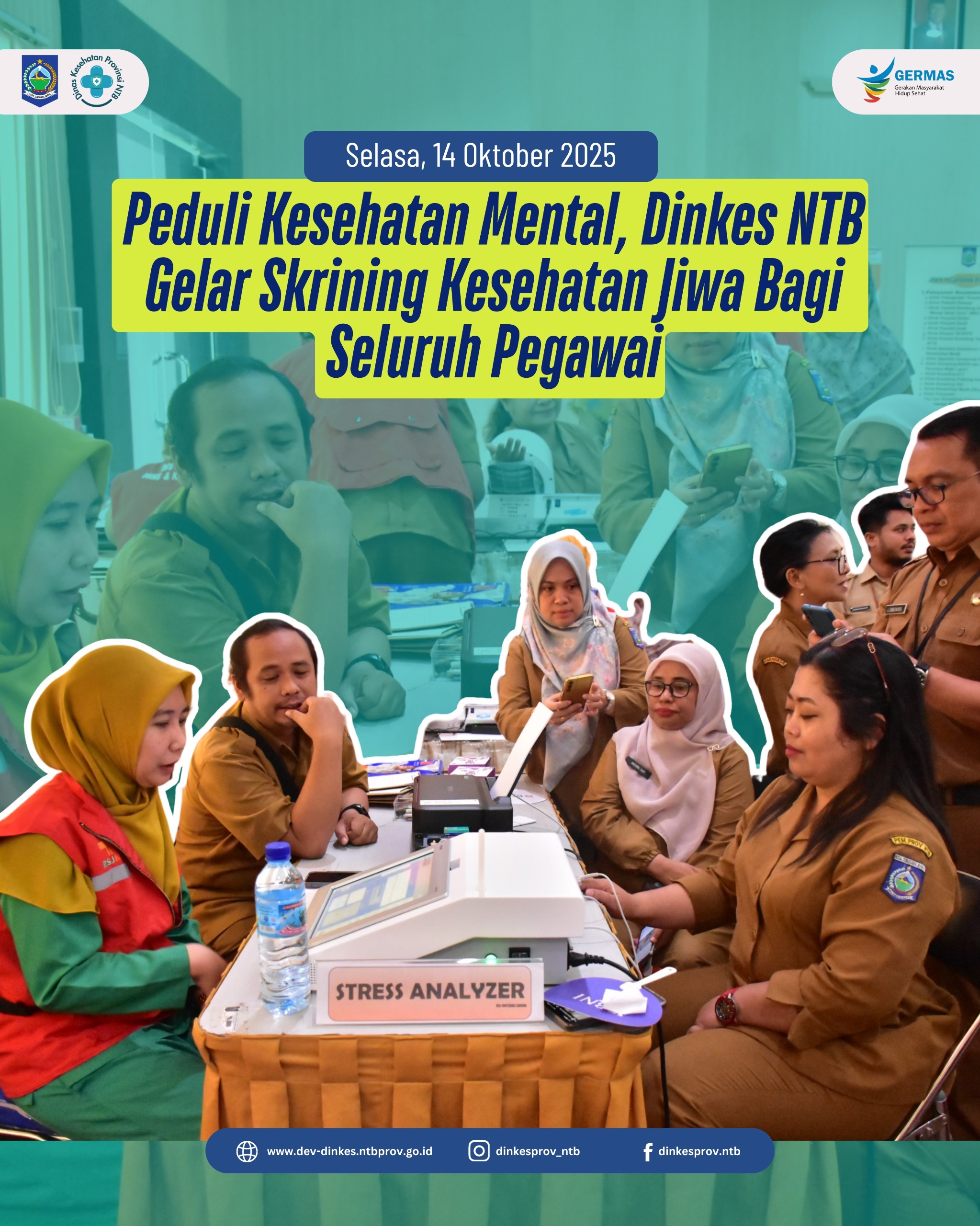 Peduli Kesehatan Mental, Dinkes NTB Gelar Skrining Kesehatan Jiwa Bagi Seluruh Pegawai
