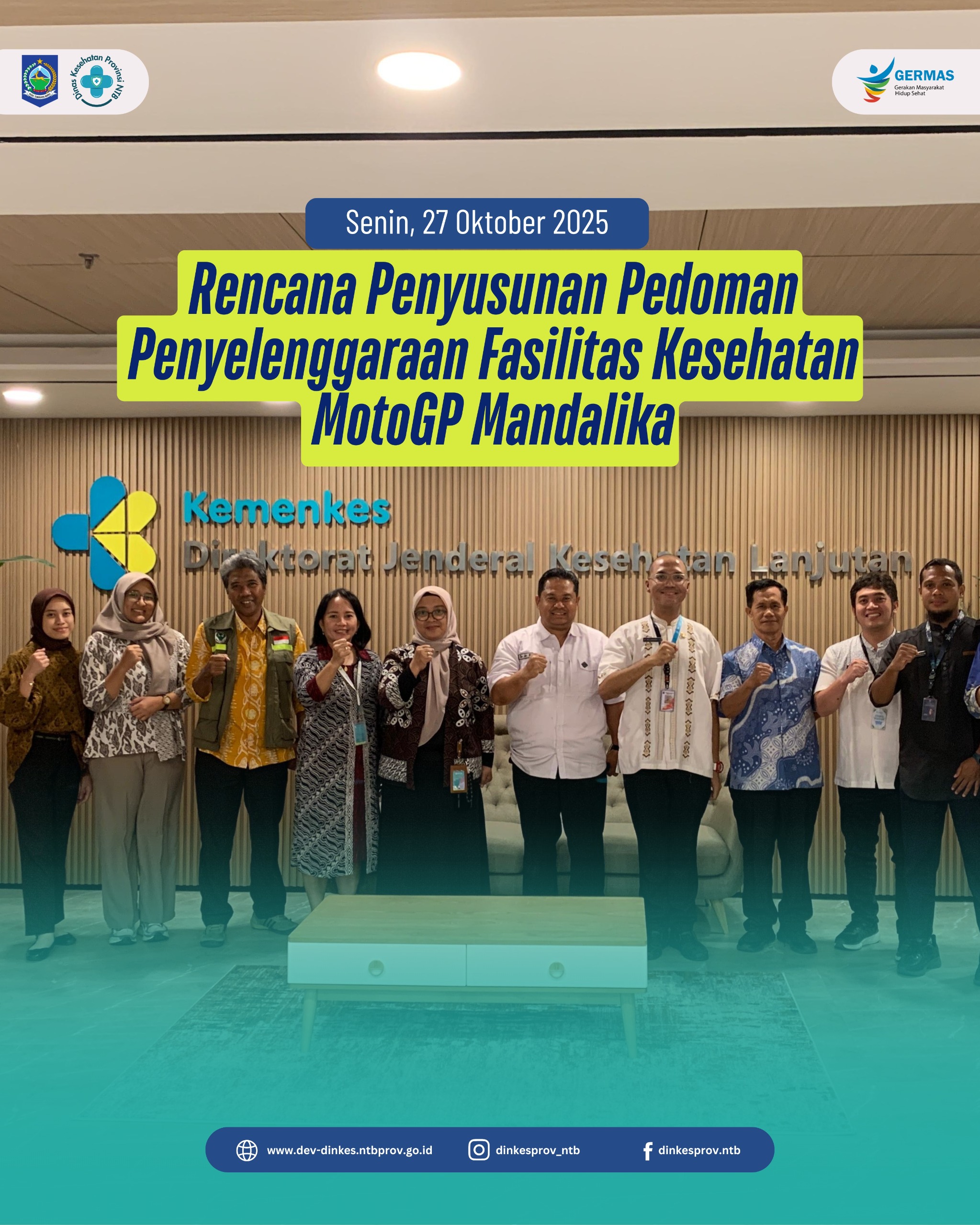 Rencana Penyusunan Pedoman Penyelenggaraan Fasilitas Kesehatan MotoGP Mandalika