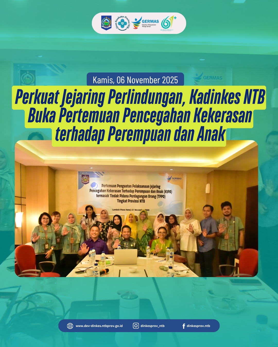 Perkuat Jejaring Perlindungan, Kadinkes NTB Buka Pertemuan Pencegahan Kekerasan terhadap Perempuan dan Anak