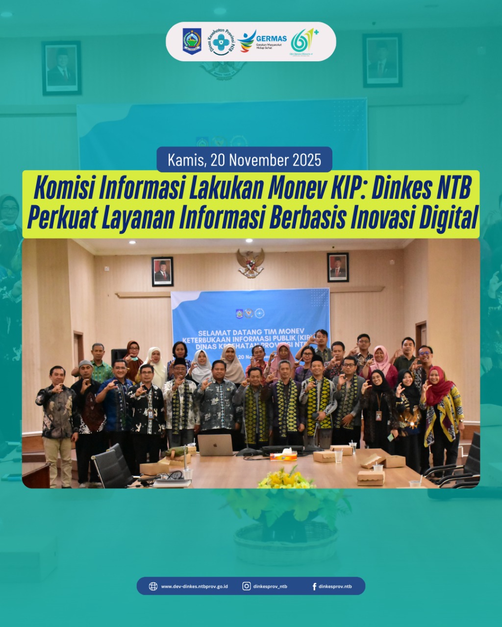 Komisi Informasi Lakukan Monev KIP: Dinkes NTB Perkuat Layanan Informasi Berbasis Inovasi Digital
