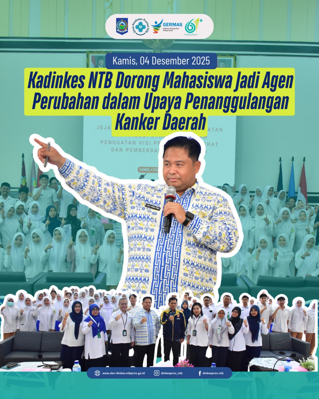 Kadinkes NTB Dorong Mahasiswa Jadi Agen Perubahan dalam Upaya Penanggulangan Kanker Daerah