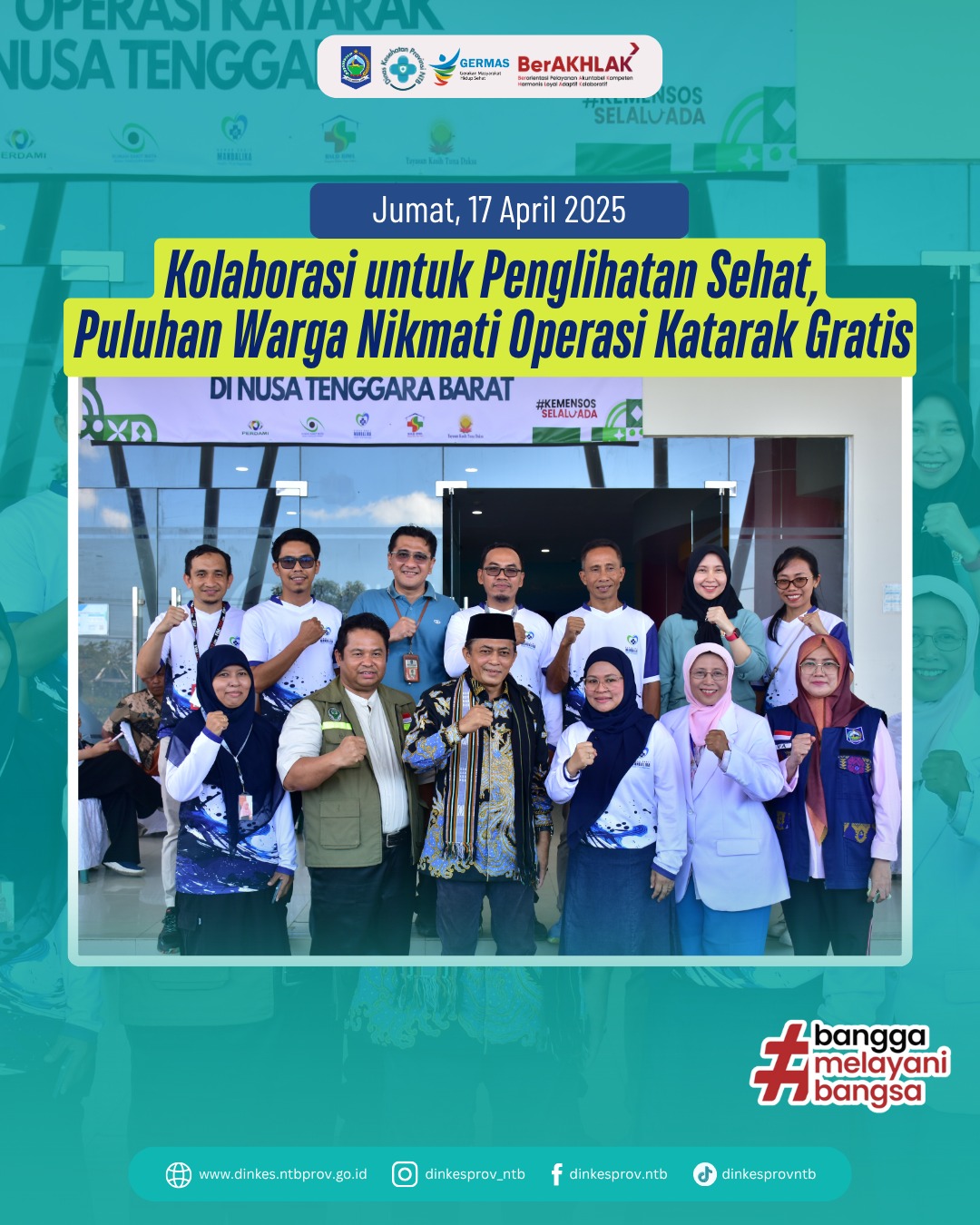 Kolaborasi untuk Penglihatan Sehat, Puluhan Warga Nikmati Operasi Katarak Gratis