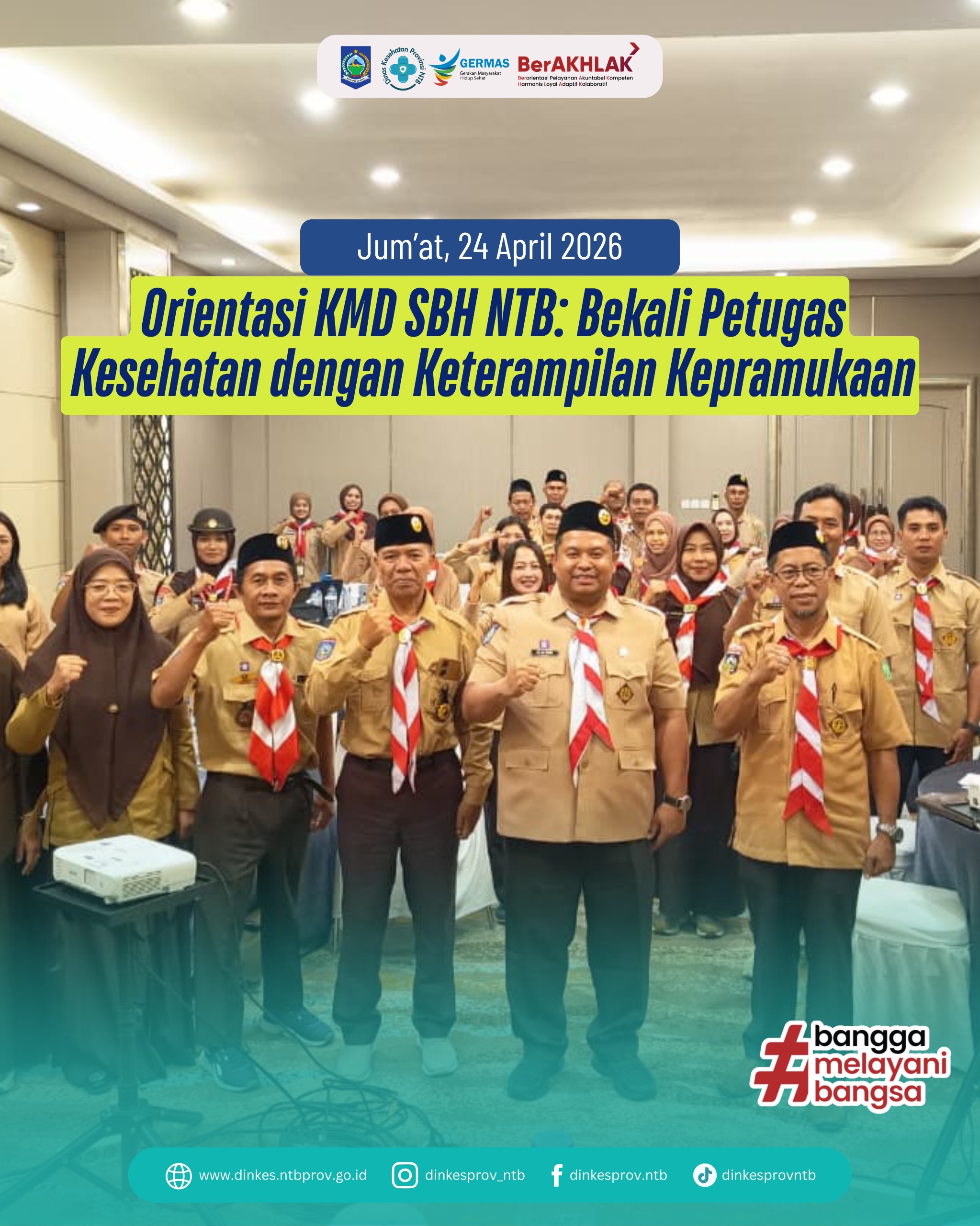 Orientasi KMD SBH NTB: Bekali Petugas Kesehatan dengan Keterampilan Kepramukaan