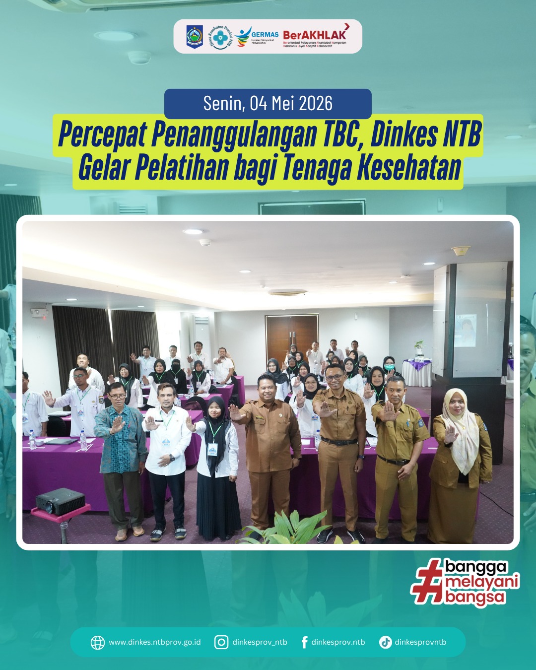 Percepat Penanggulangan TBC, Dines NTB Gelar Pelatihan bagi Tenaga Kesehatan