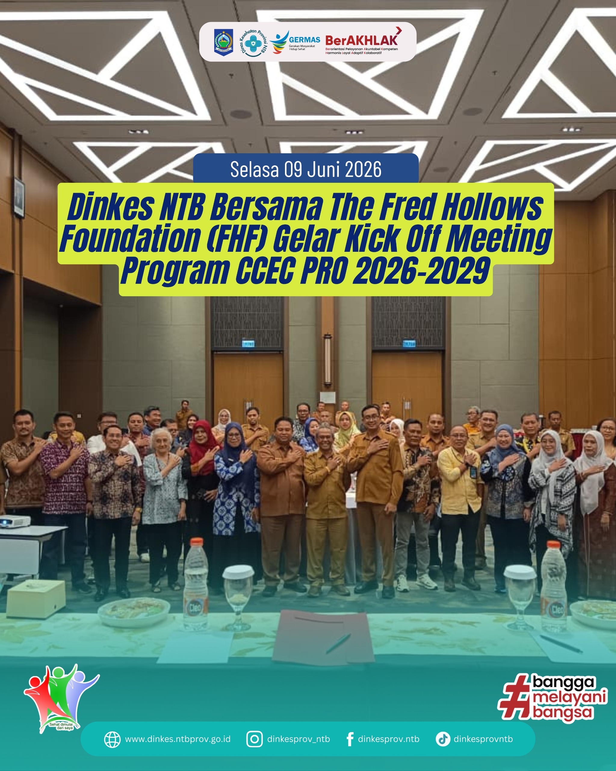 Dinkes NTB Bersama The Fred Hollows Foundation (FHF) Gelar Kick Off Meeting Program CCEC PRO 2026-2029