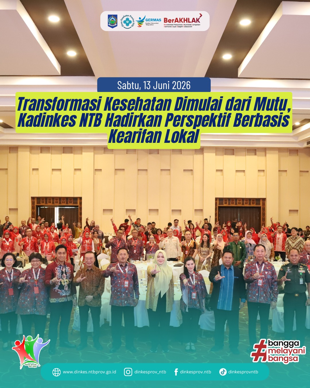 Transformasi Kesehatan Dimulai dari Mutu, Kadinkes NTB Hadirkan Perspektif Berbasis Kearifan Lokal
