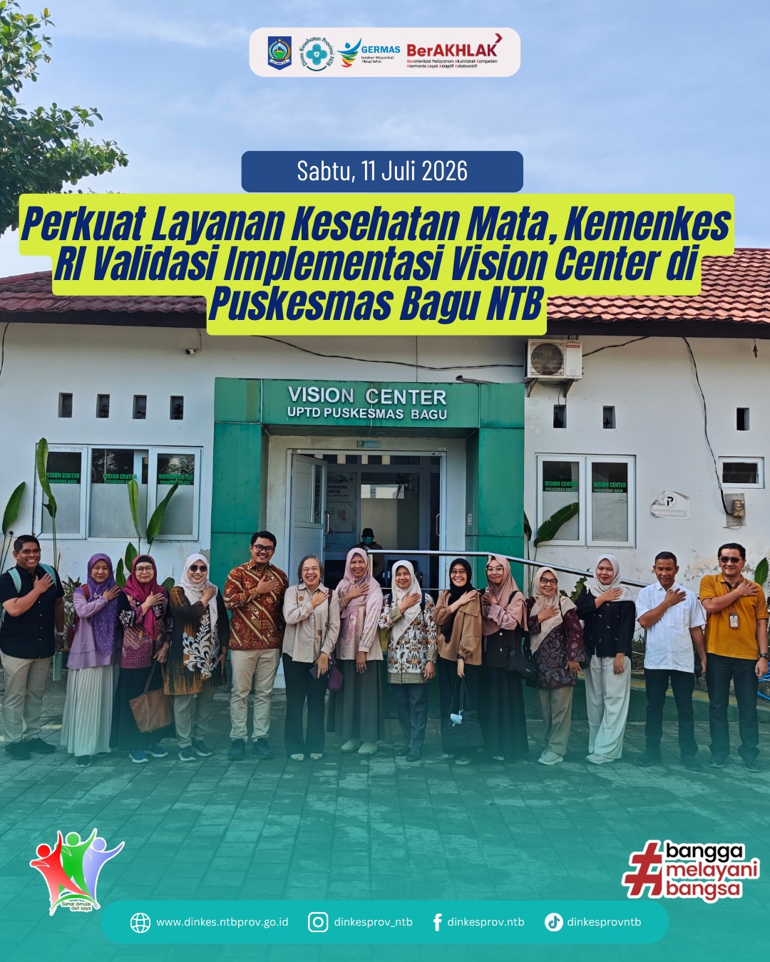 Perkuat Layanan Kesehatan Mata, Kemenkes RI Validasi Implementasi Vision Center di Puskesmas Bagu NTB
