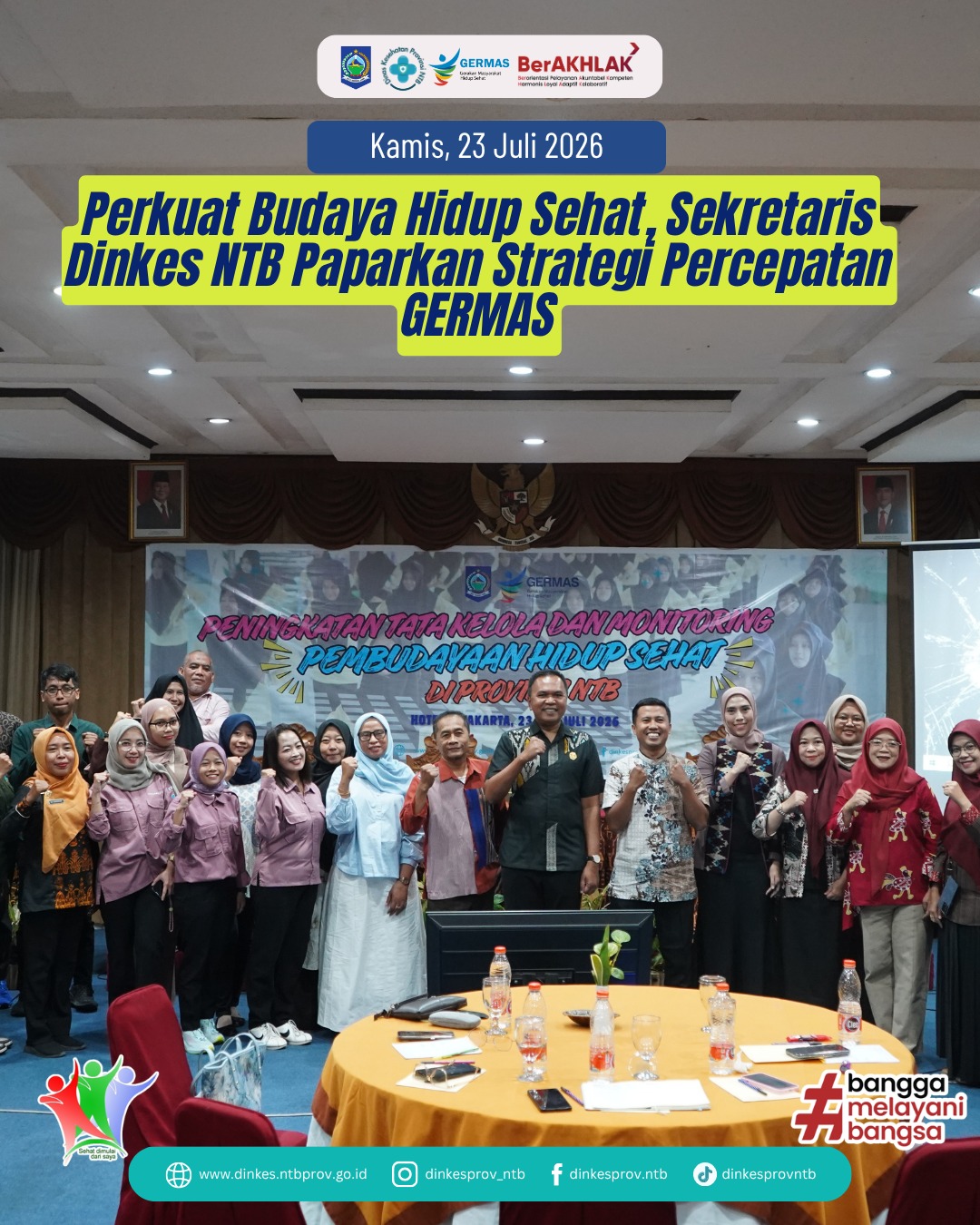 Perkuat Budaya Hidup Sehat, Sekretaris Dinkes NTB Paparkan Strategi Penguatan GERMAS