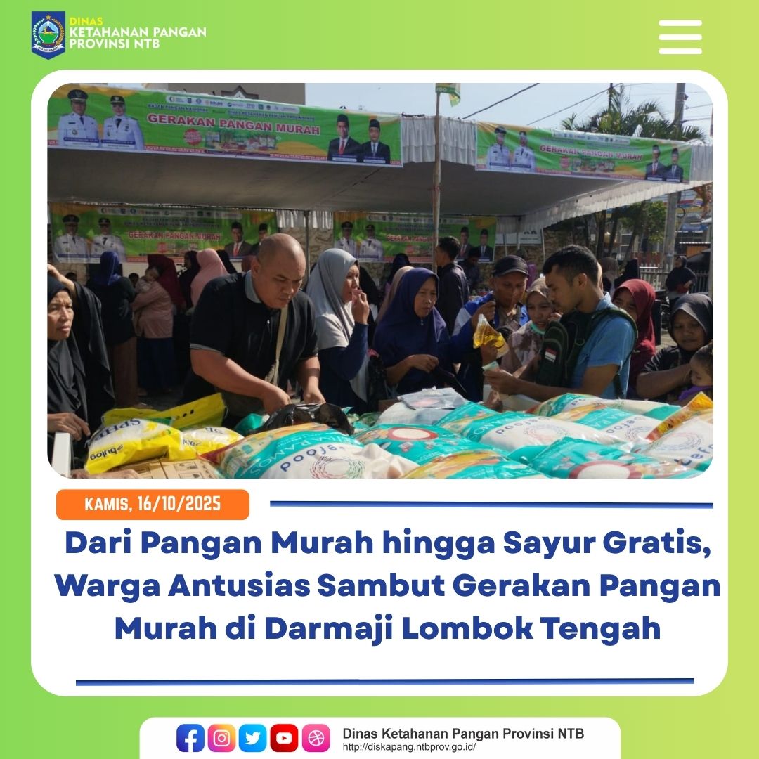 Dari Pangan Murah hingga Sayur Gratis, Warga Antusias Sambut GPM di Darmaji Lombok Tengah