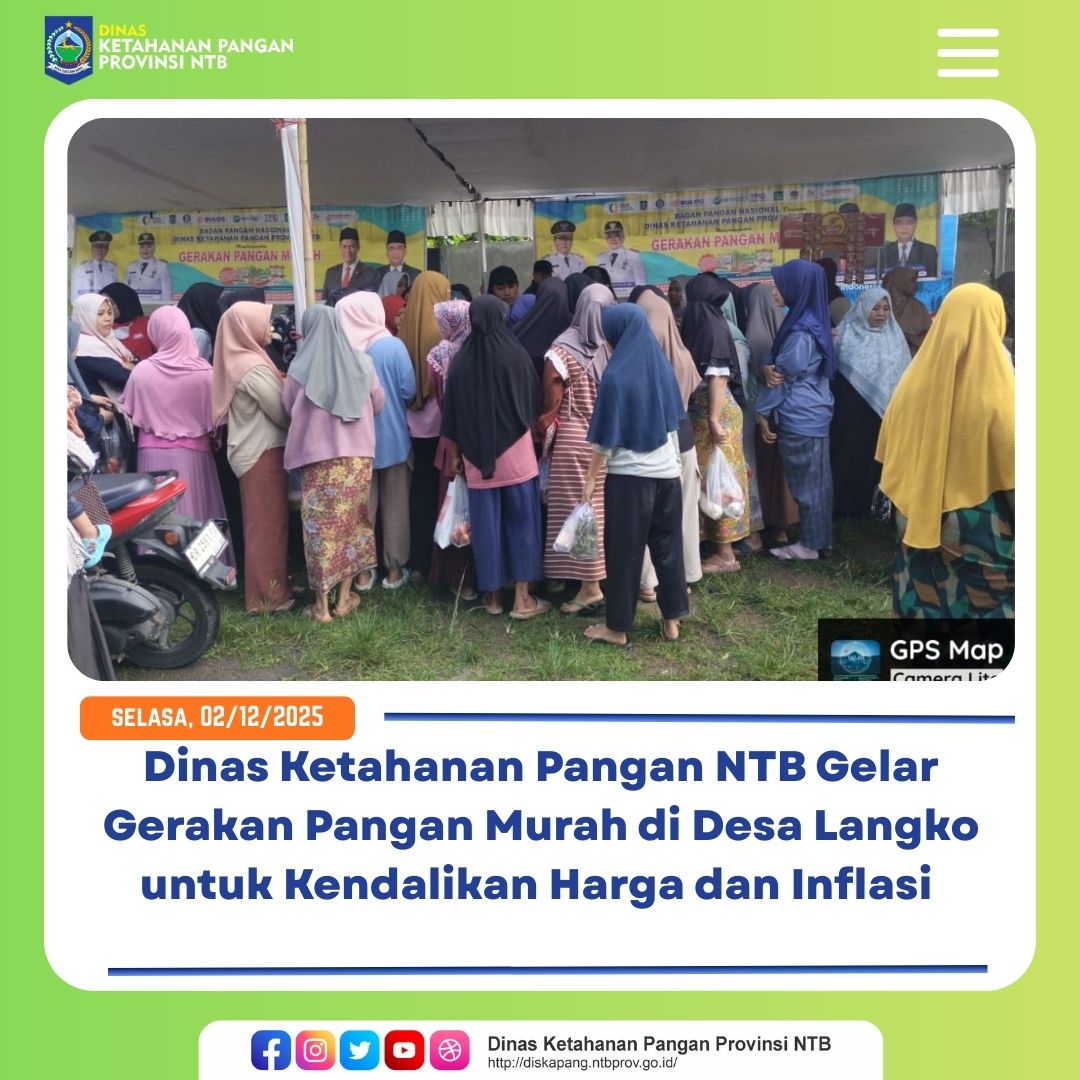 Dinas Ketahanan Pangan NTB Gelar Gerakan Pangan Murah di Desa Langko untuk Kendalikan Harga dan Inflasi 