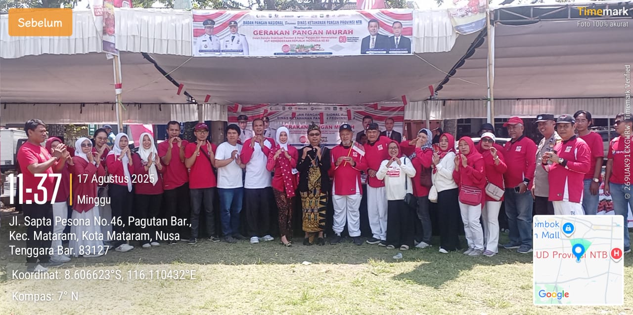 SEMARAK KEMERDEKAAN, DINAS KETAHANAN PANGAN NTB GELAR GPM UNTUK KENDALIKAN INFLASI,  PASOKAN DAN HARGA PANGAN