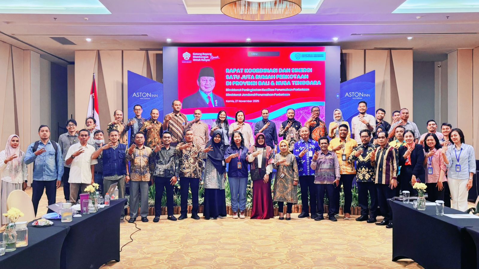 Disperkim NTB Hadiri Rapat Koordinasi Sinergi Program Satu Juta Rumah Perkotaan dan Monitoring BSPS Perkotaan di Provinsi Bali, NTB, dan NTT