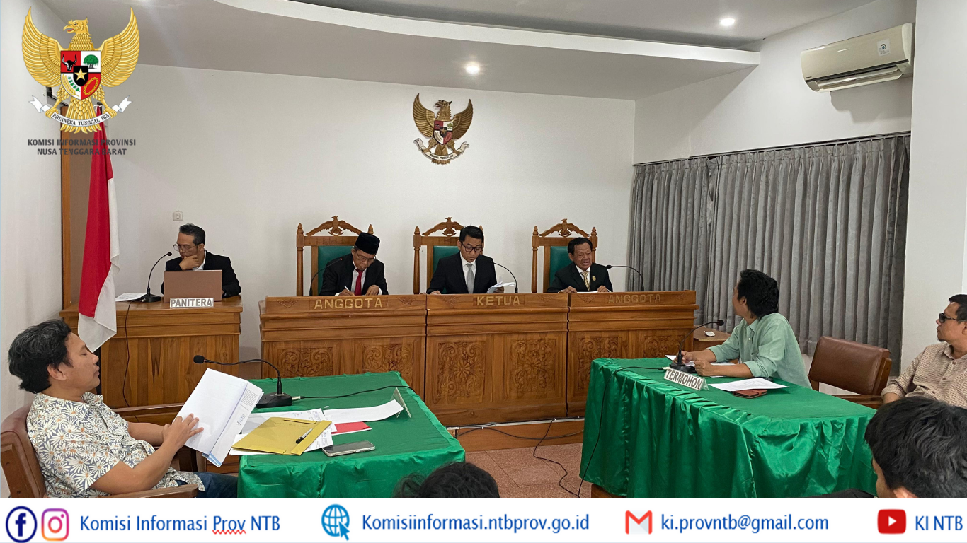 Komisi Informasi NTB Gelar Sidang Kedua Sengketa LAUK vs PDAM Lombok Tengah