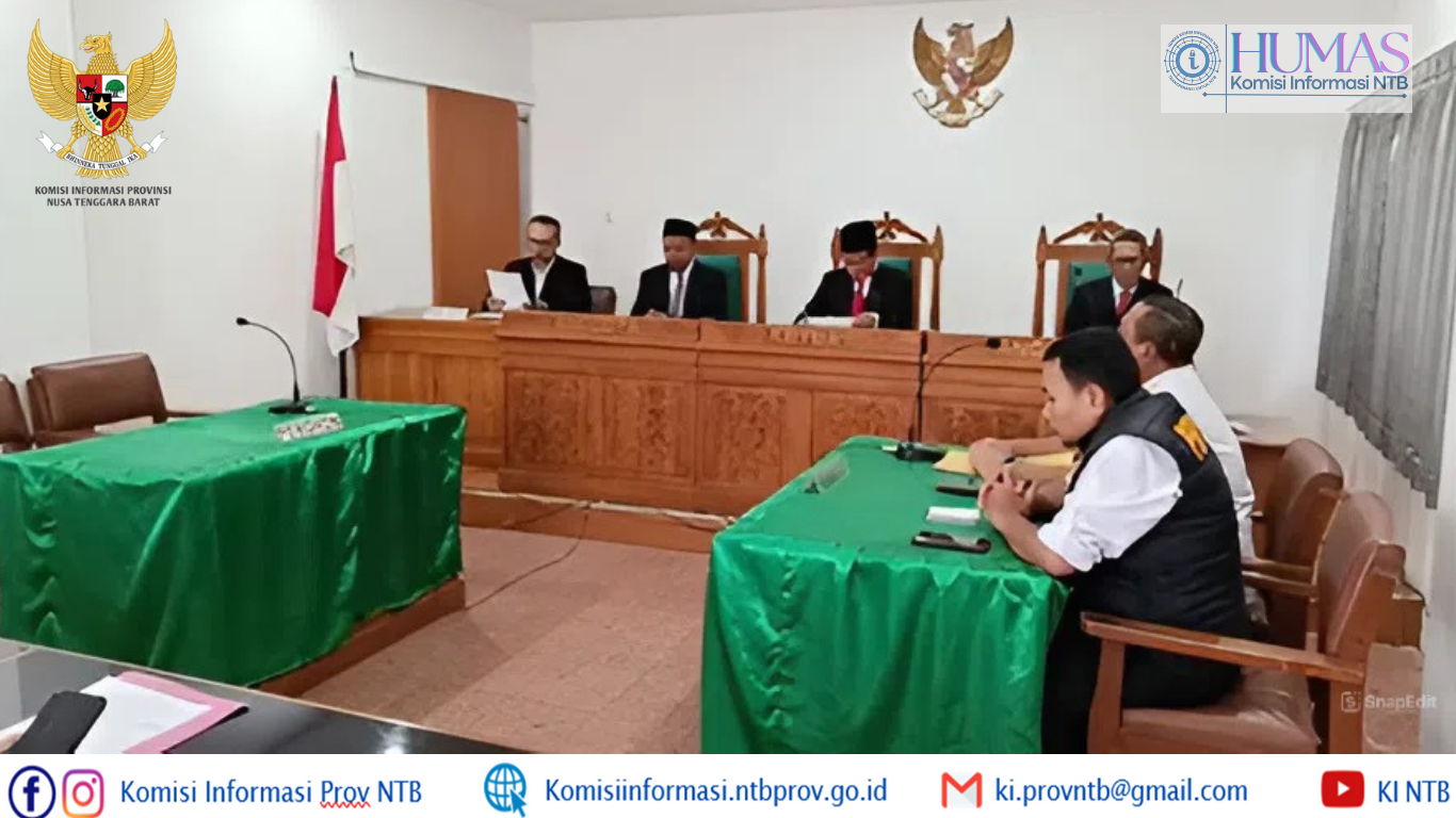 Pemohon Tidak Hadir, Sidang Sengketa Informasi FP4-NTB vs DLH Lombok Tengah di KI NTB Ditunda