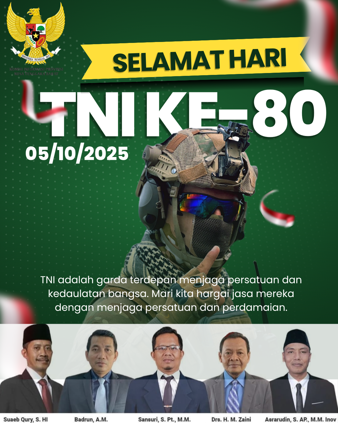 Selamat Ulang Tahun ke-80 Tentara Nasional Indonesia!