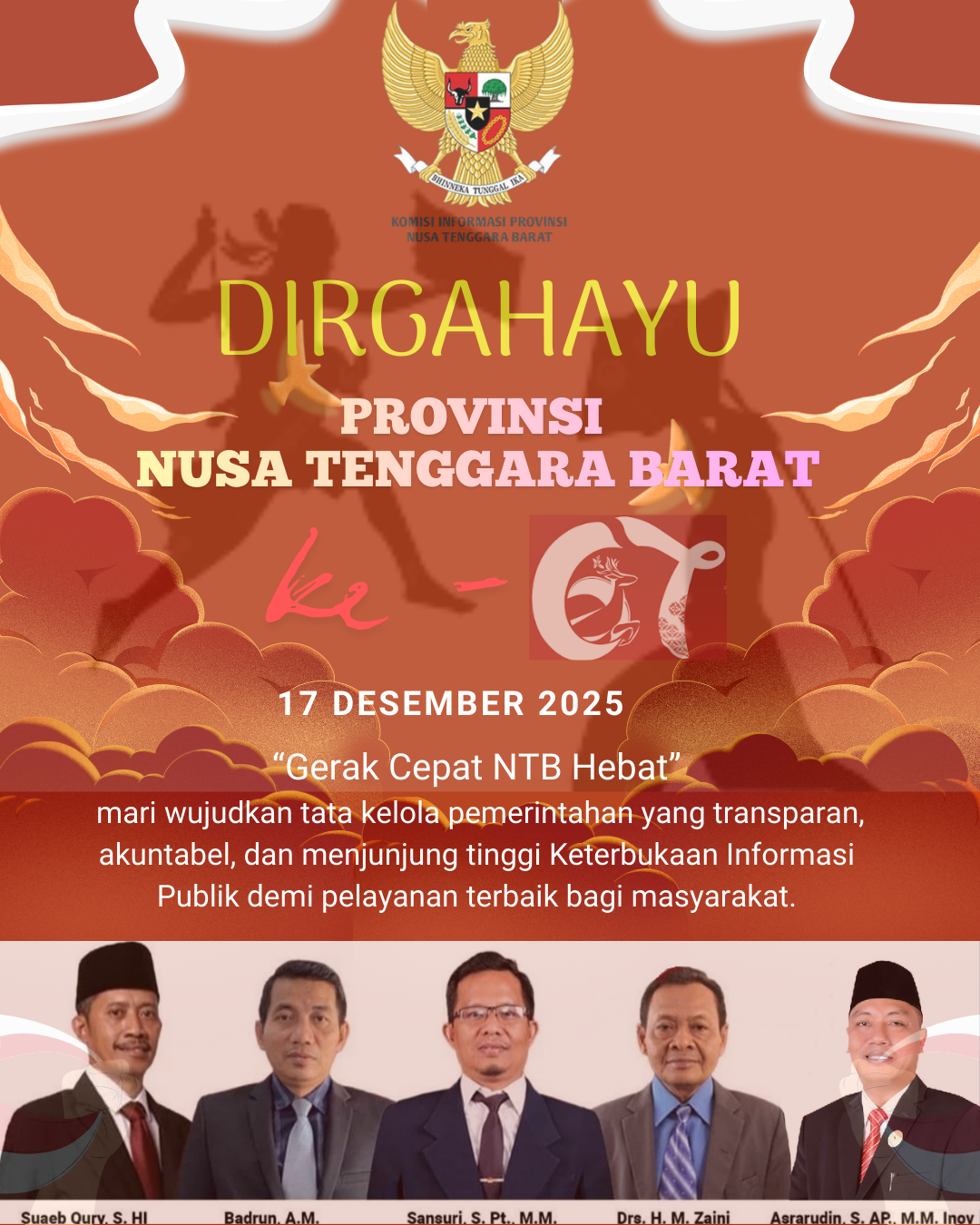 DIRGAHAYU PROVINSI NUSA TENGGARA BARAT KE 67