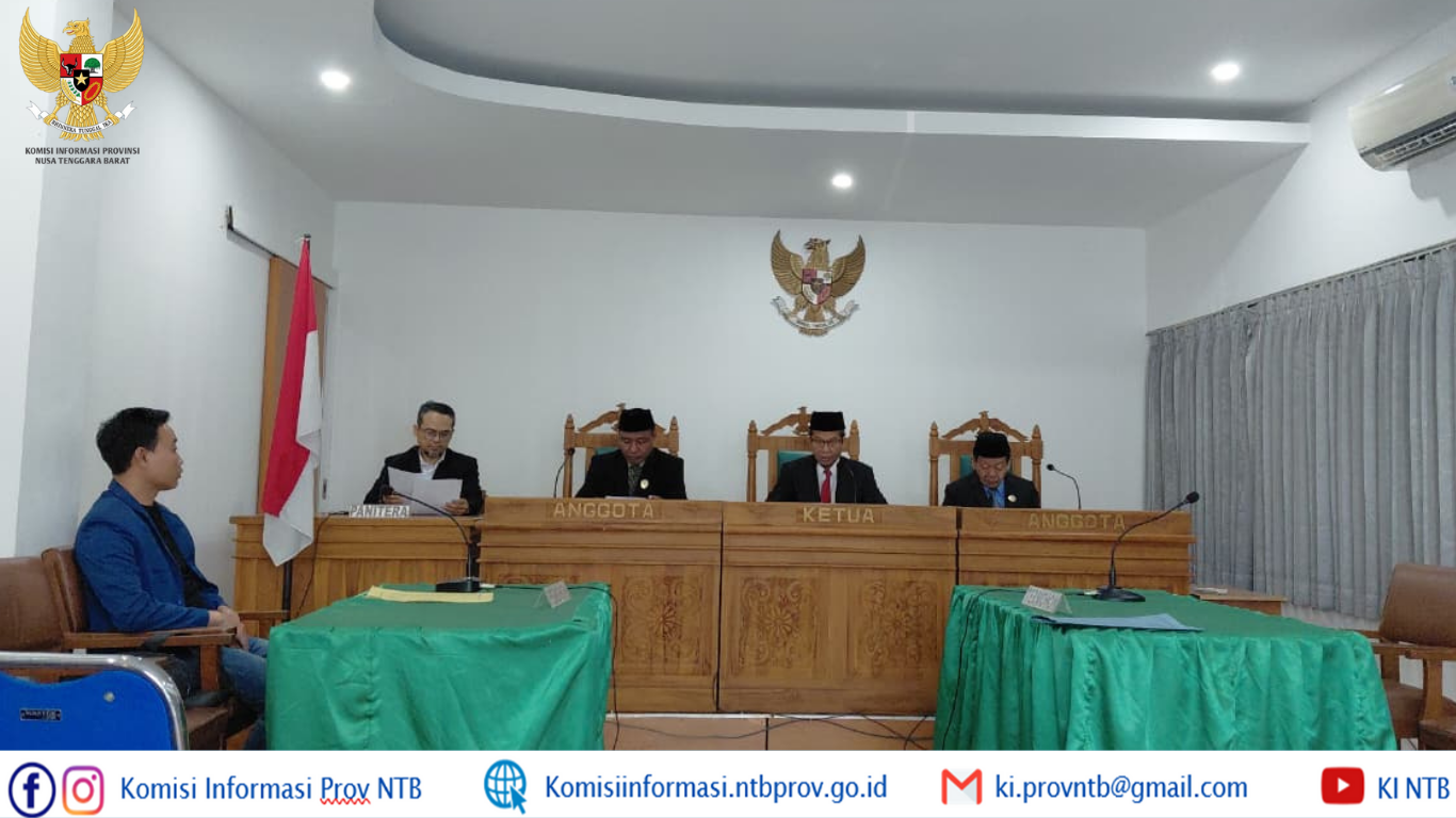 Pemohon GMPRI Hadir, Termohon BBWS NT I Absen dalam Sidang Awal di Komisi Informasi Provinsi NTB