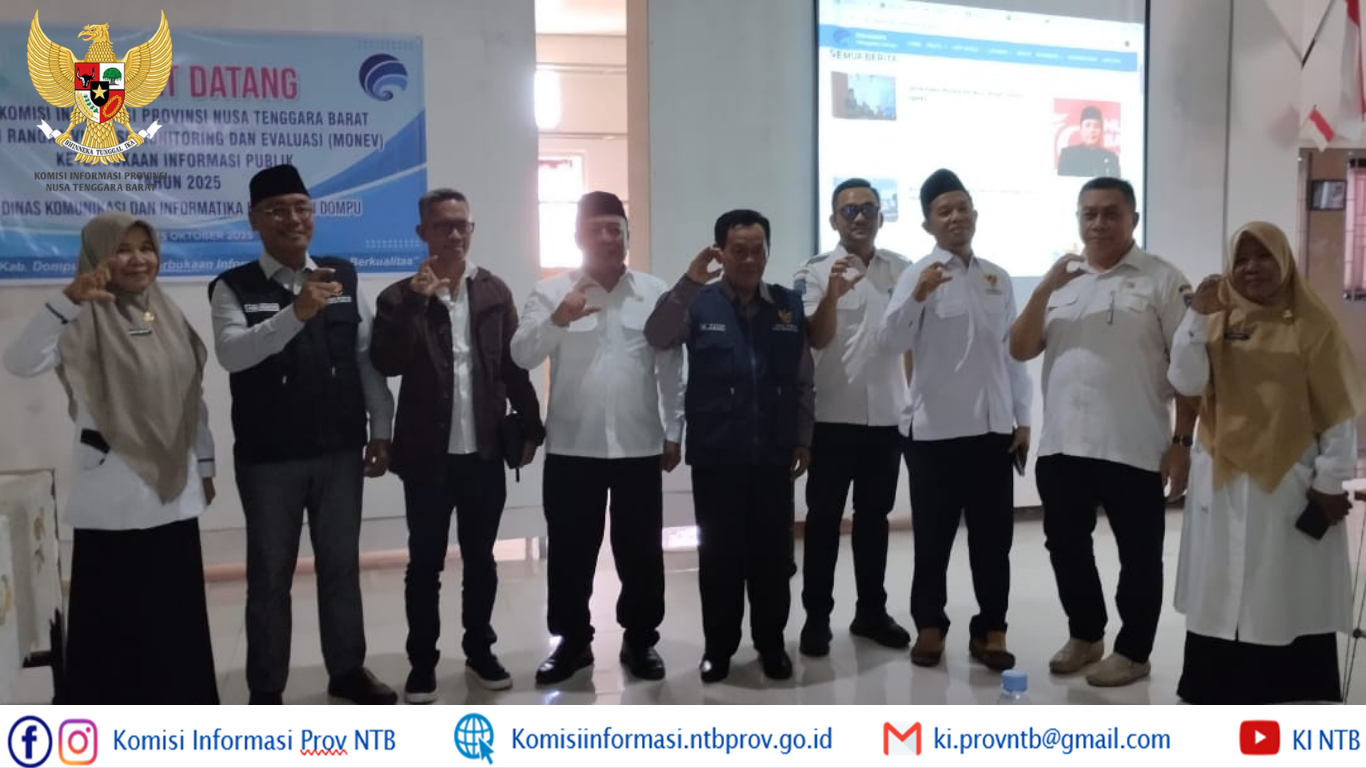 Tim Visitasi Komisi Informasi NTB Lakukan Monev KIP di Kabupaten Dompu