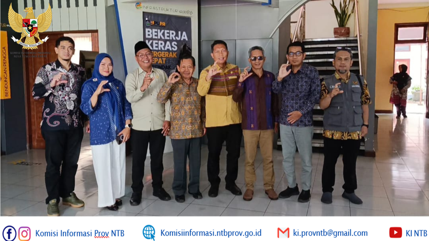 Tim Visitasi Komisi Informasi NTB Lakukan Penilaian Monev ke Dinas PUPR Provinsi NTB