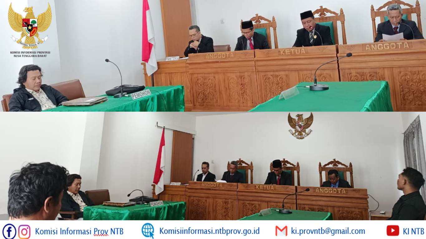 Komisi Informasi NTB Bacakan Dua Putusan Sengketa Informasi, Permohonan LAUK Dikabulkan Seluruhnya
