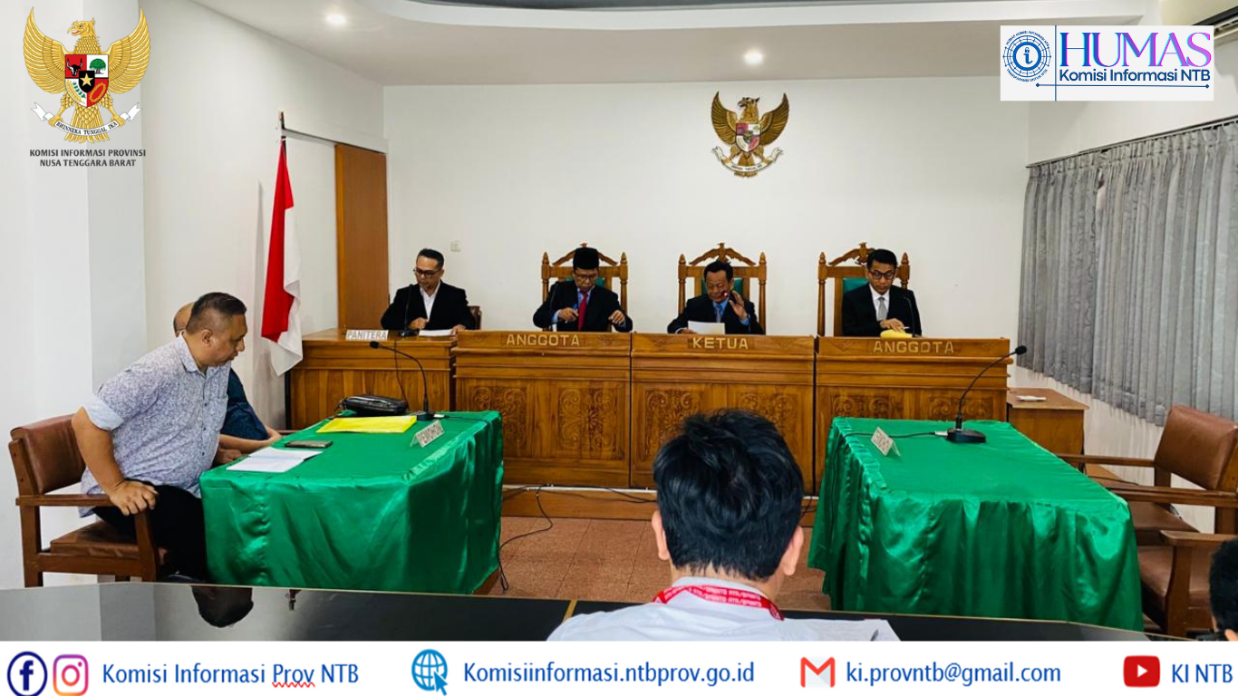 Sidang Pembuktian Lanjutan Sengketa Informasi Winoto vs BPN Lombok Tengah, KI NTB Hadirkan Saksi dari Kanwil BPN NTB