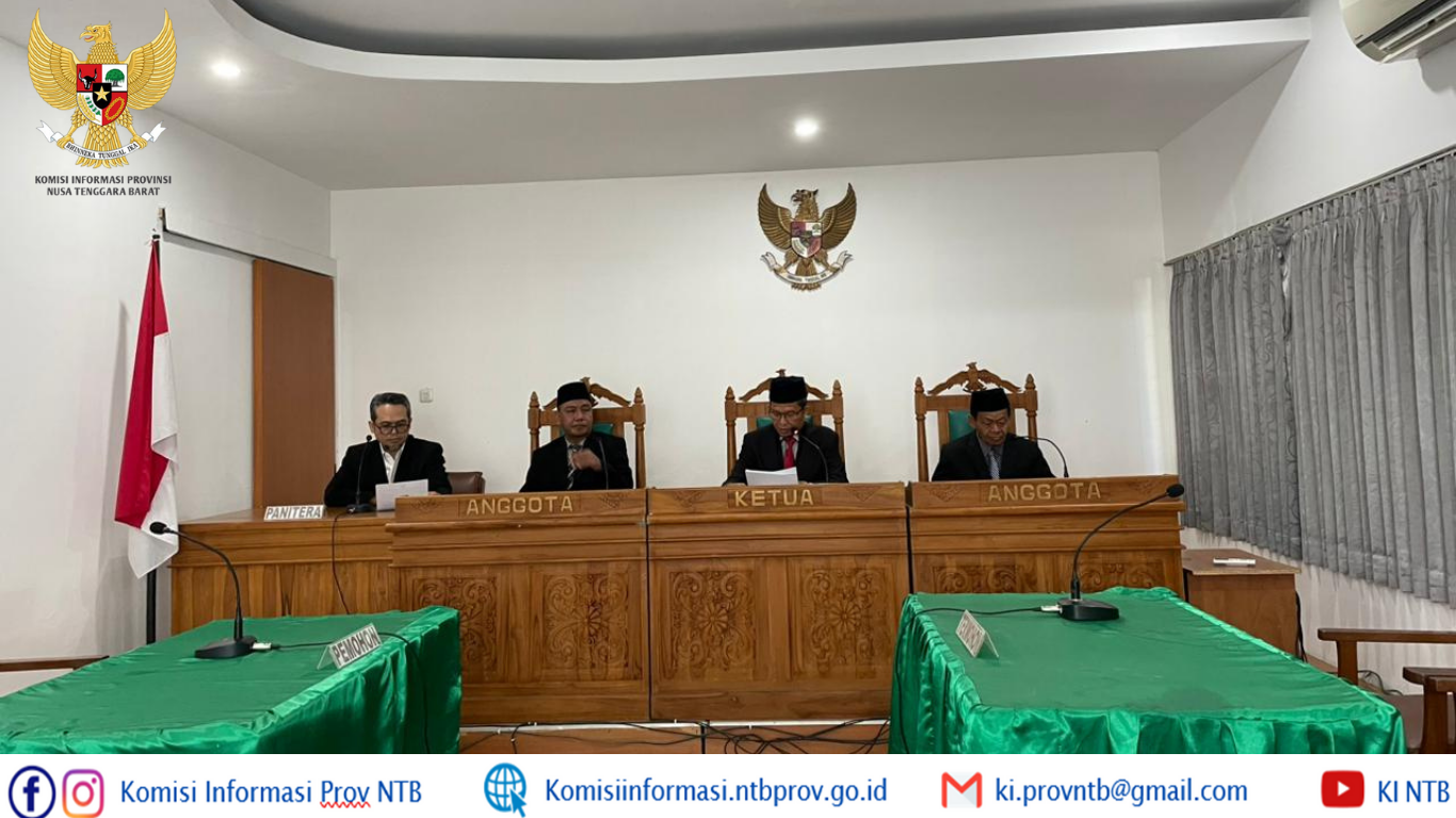 Majelis Komisi Informasi NTB Kabulkan Seluruh Permohonan FP4-NTB dalam Sidang Pembacaan Putusan