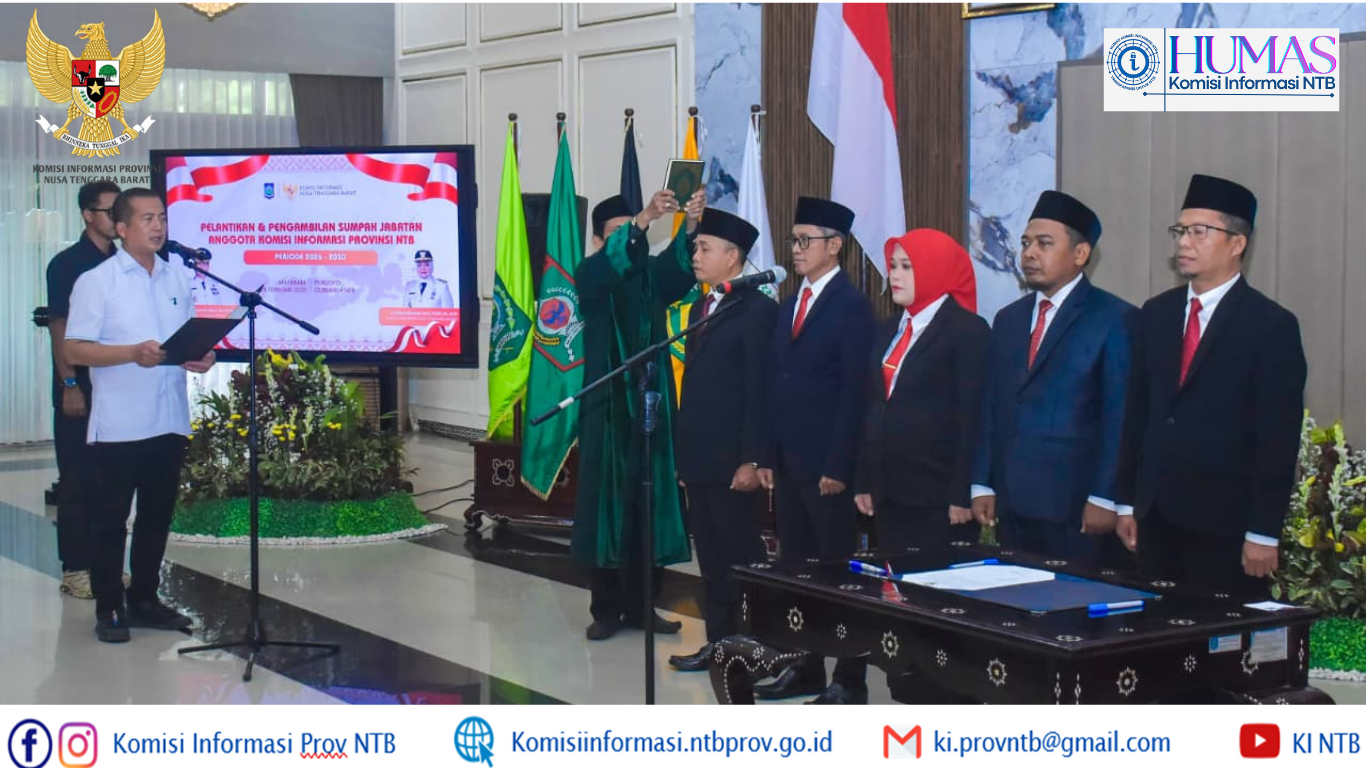 Resmi Dilantik, Komisioner KI NTB 2026–2030 Siap Kawal Transparansi Daerah