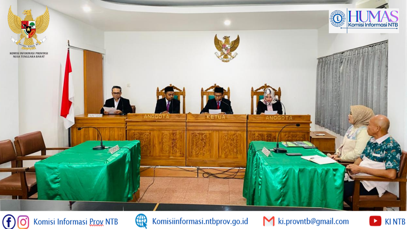 Sidang Perdana Sengketa Informasi LAUK vs Dinas Pertanian Lombok Tengah, KI NTB Jadwalkan Ulang Pekan Depan