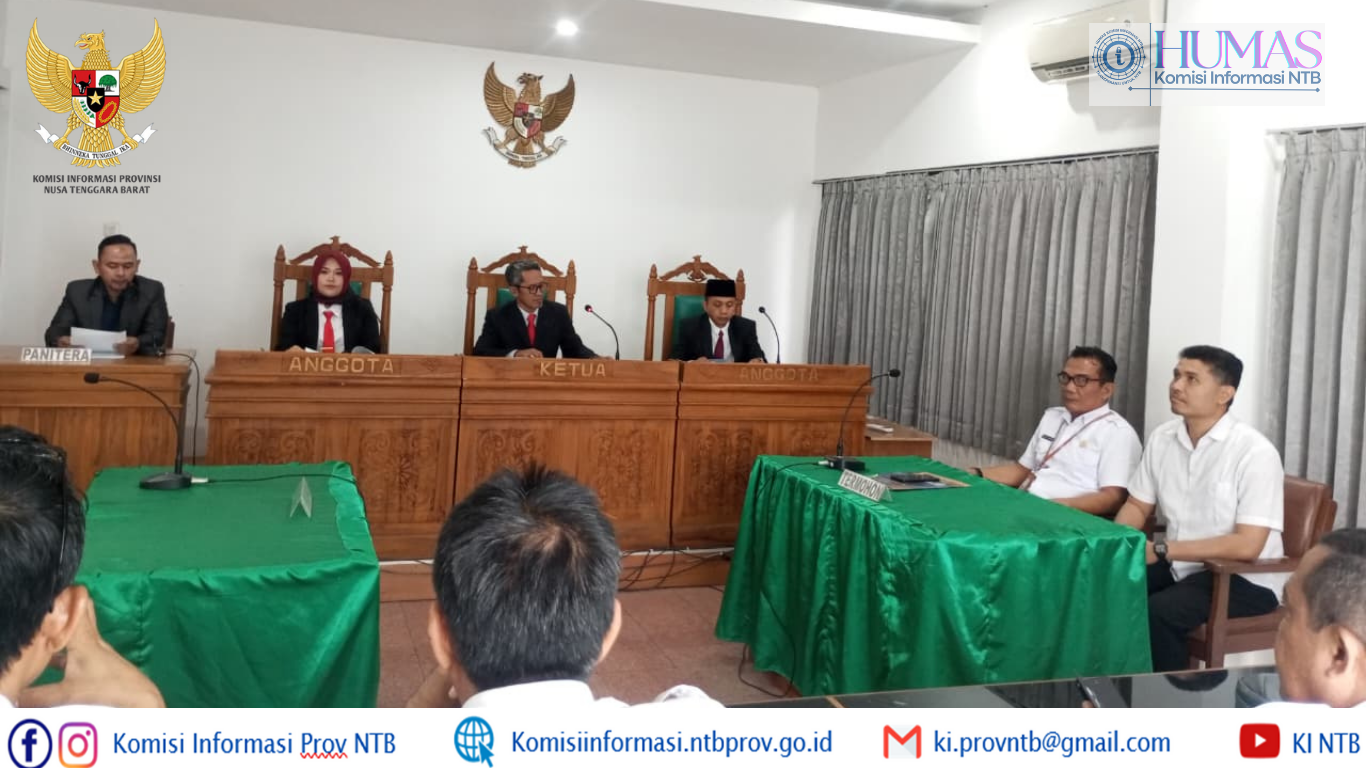 Pemohon Kembali Absen, Sidang Sengketa Informasi FP4-NTB vs DPMPTSP Lombok Tengah di KI NTB Ditunda