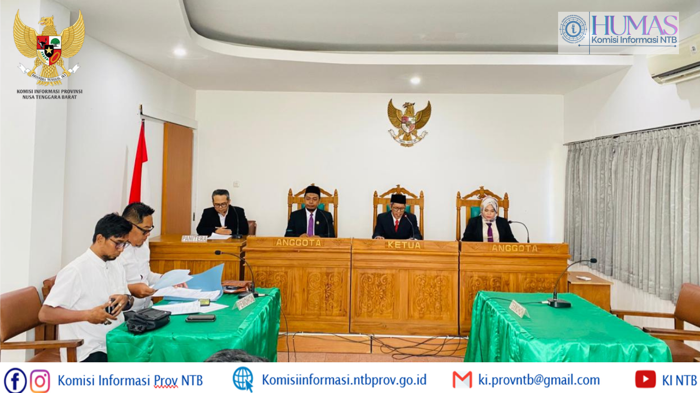 Sidang Sengketa Informasi FP4-NTB vs Dinas Sosial Lombok Tengah Digelar di KI NTB, Termohon Tidak Hadir