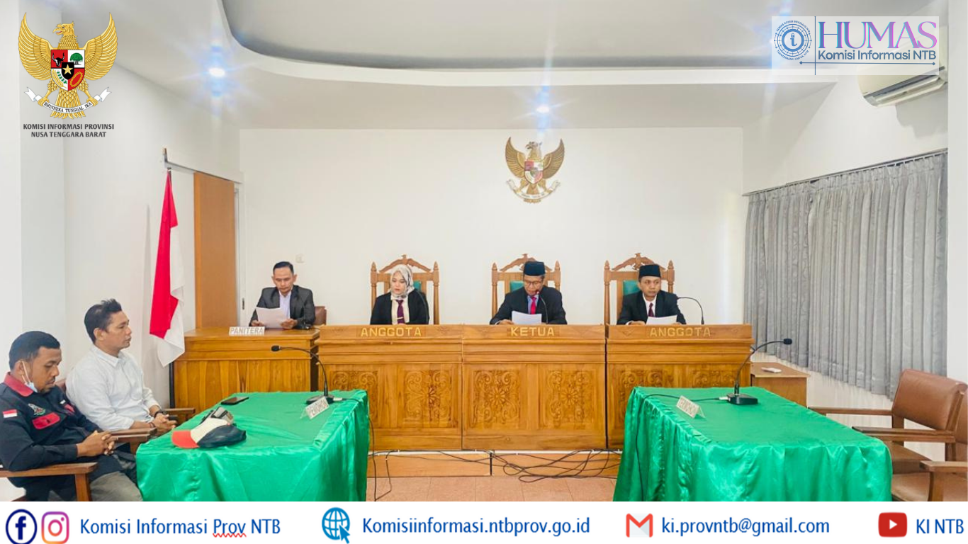 Termohon Dua Kali Absen, Sidang Sengketa Informasi BUMDes Terong Tawah Tetap Dilanjutkan oleh KI NTB
