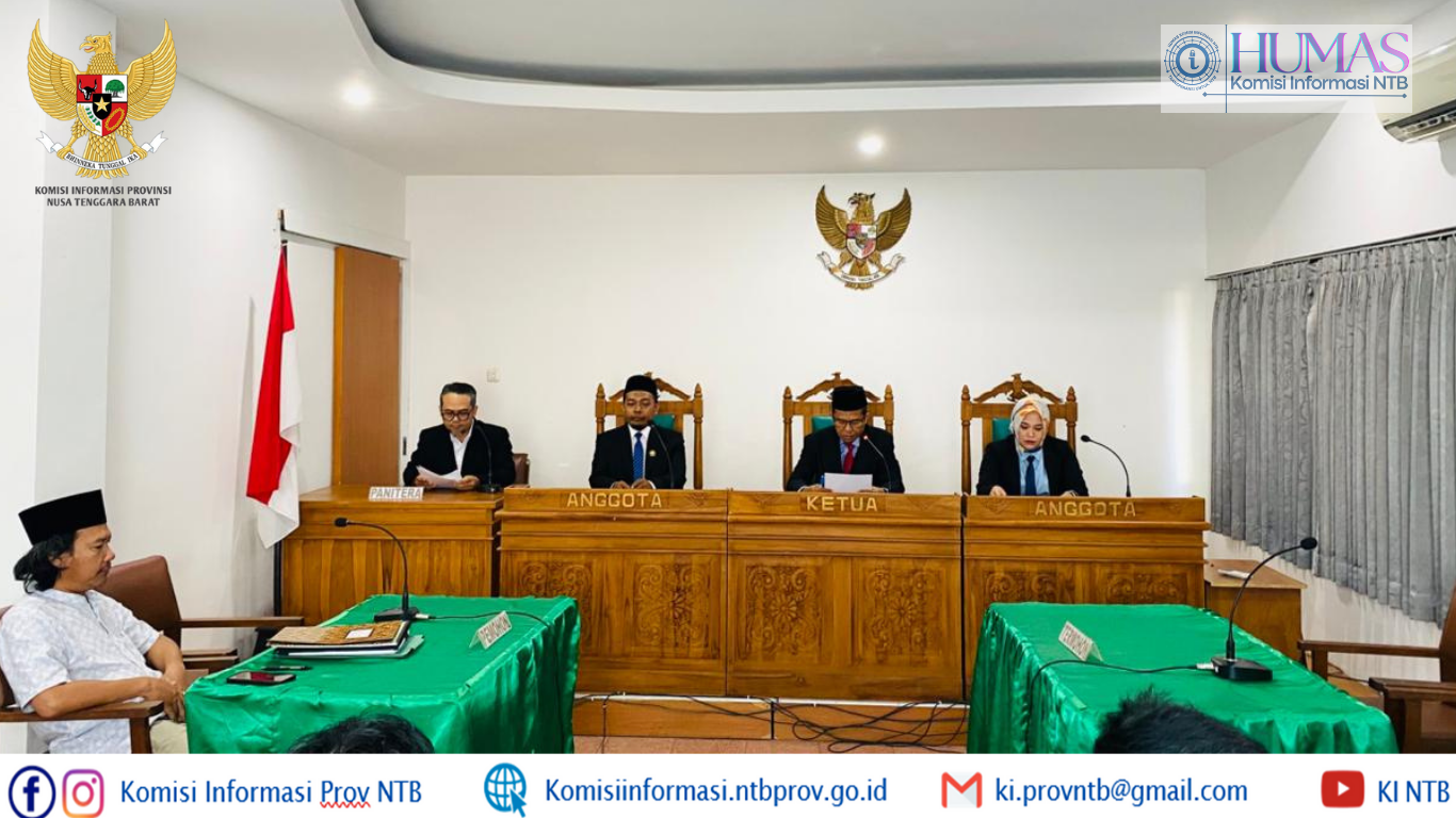 Sidang Sengketa Informasi LAUK vs Dinas Pertanian Loteng Tetap Digelar Meski Tanpa Termohon