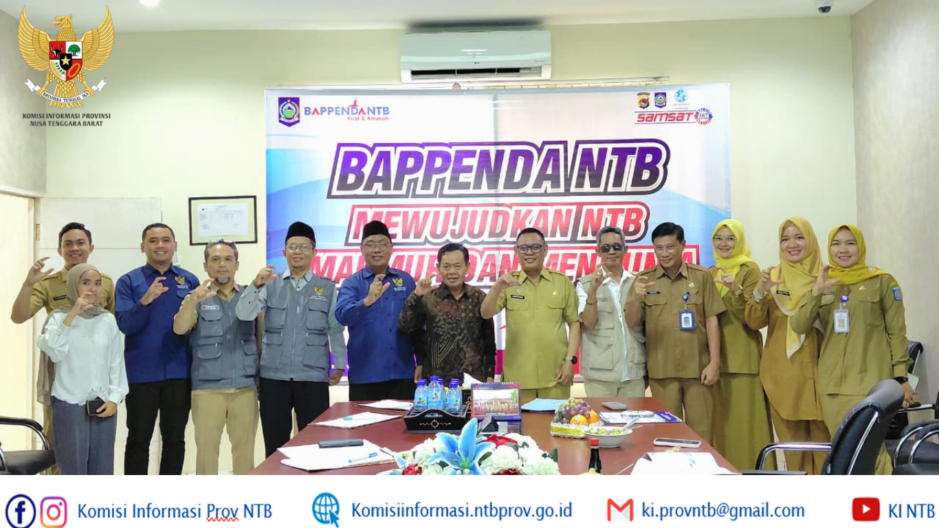 KI NTB Lakukan Visitasi Monev KIP 2025 ke Bappenda NTB, Soroti Inovasi dan Pelayanan Publik