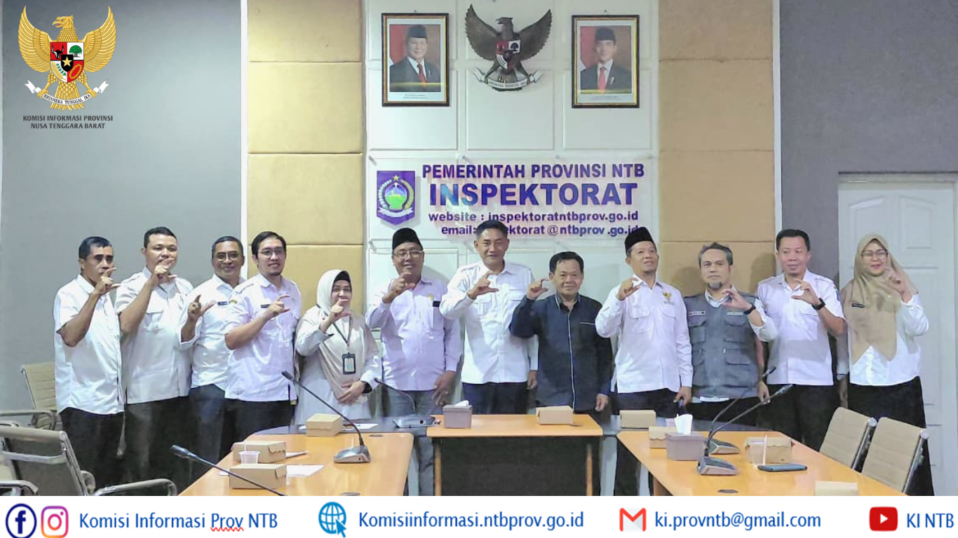 Perkuat Keterbukaan Informasi, KI NTB Visitasi Inspektorat Provinsi NTB