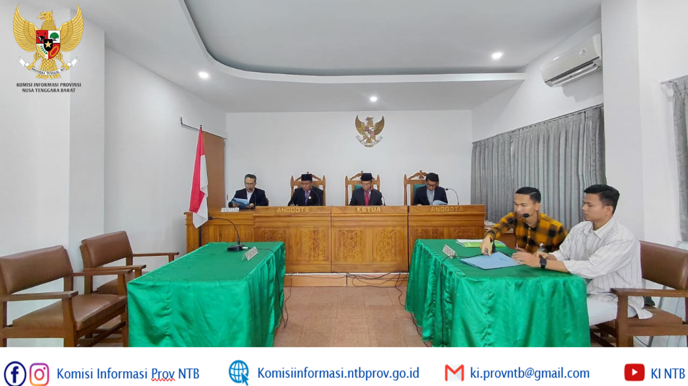 Komisi Informasi Provinsi NTB Gelar Sidang Ajudikasi Sengketa Informasi Nomor 026/KINTB/PSI-REG/XI/2025