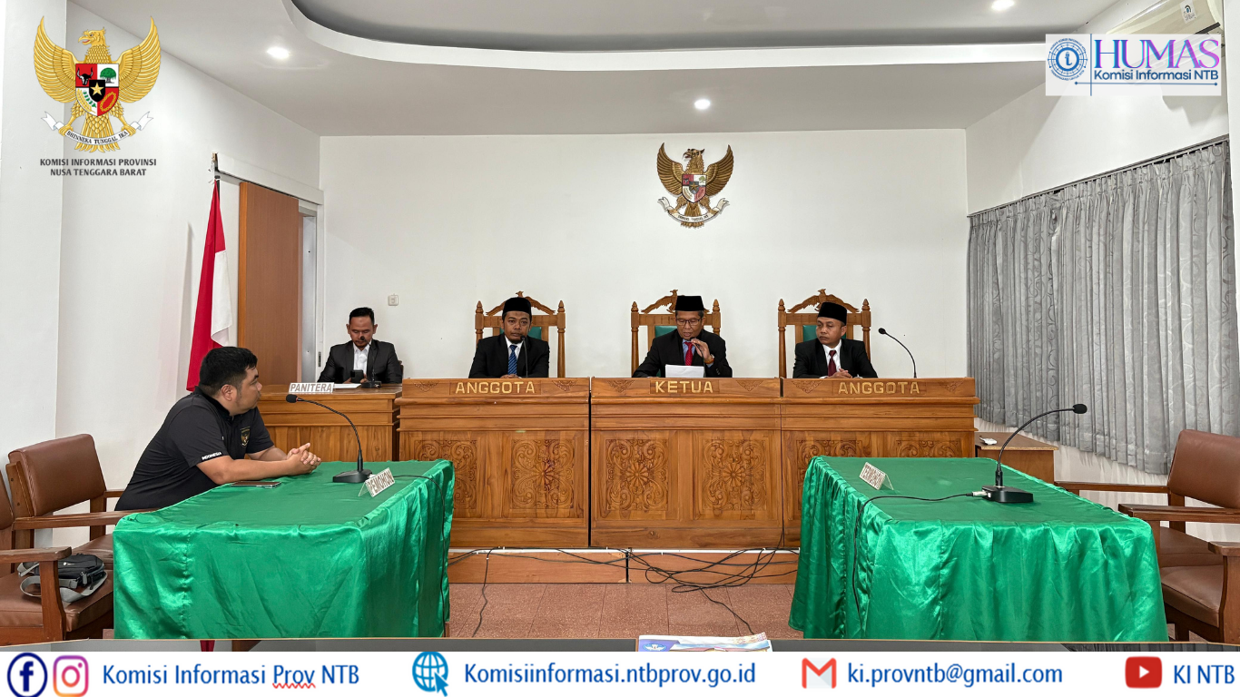 Sidang Sengketa Informasi KI NTB Putus Perkara Formula Law Office vs Desa Jurit Baru