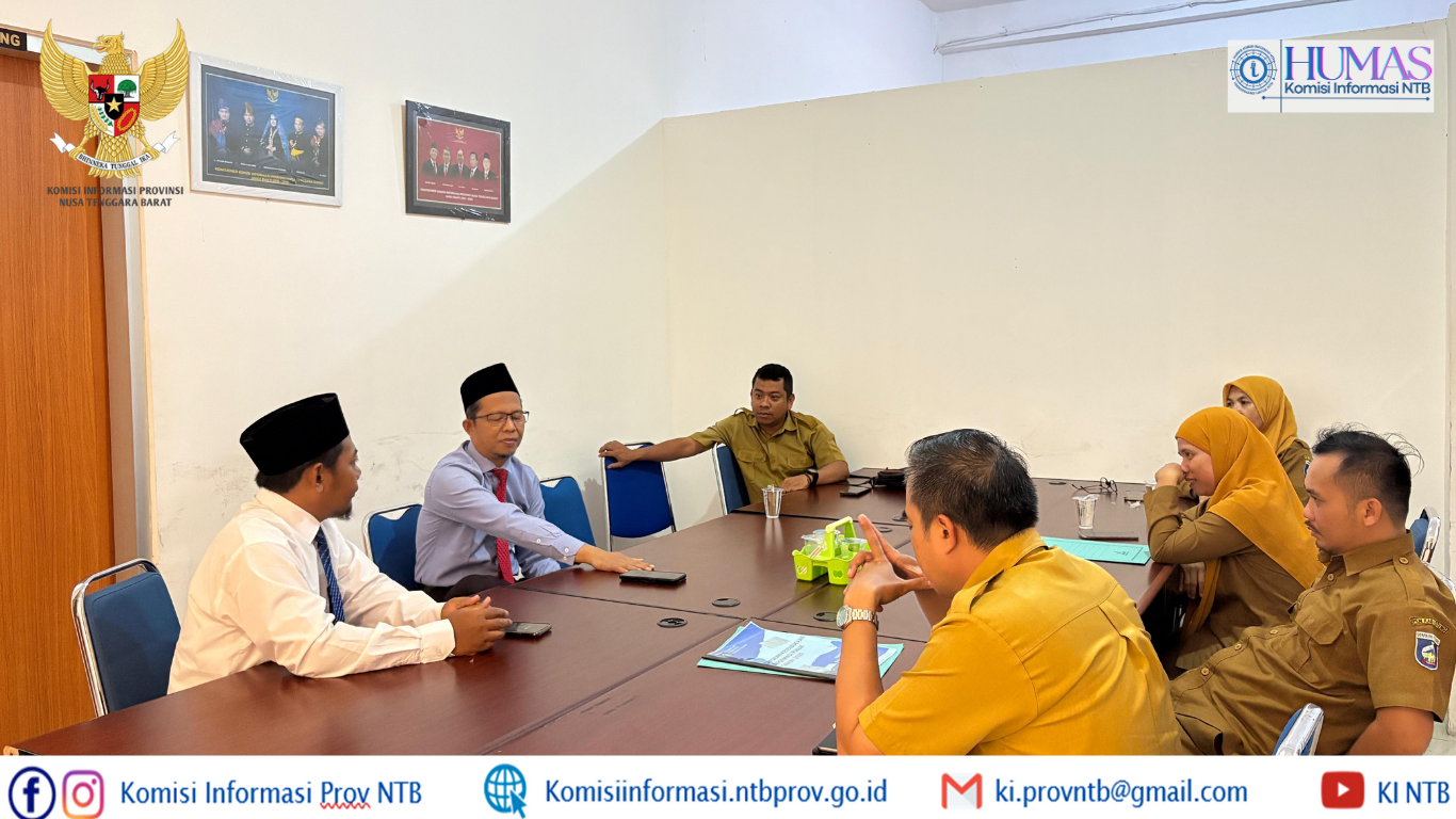 Koordinasi dan Penyerahan Laporan Tahunan, PPID Lombok Tengah Kunjungi KI NTB