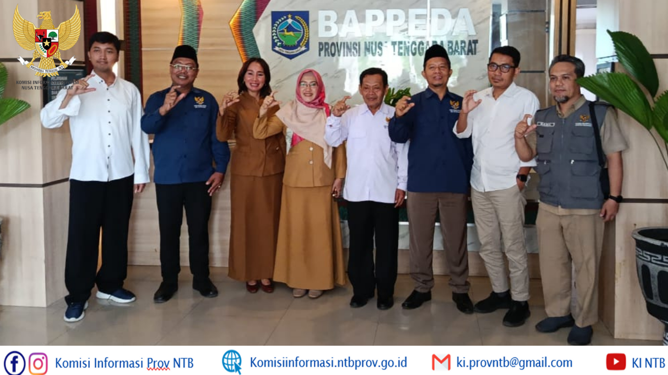 Komisi Informasi Provinsi NTB Laksanakan Visitasi Monev KIP ke Bappeda NTB
