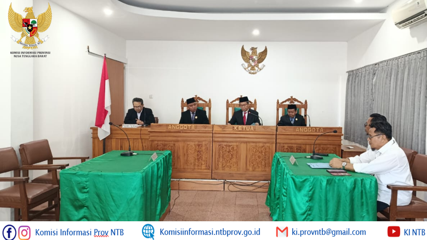KI NTB Tolak Permohonan GMPRI, Majelis Jatuhkan Putusan Sela dalam Sengketa Informasi dengan BWS NT I