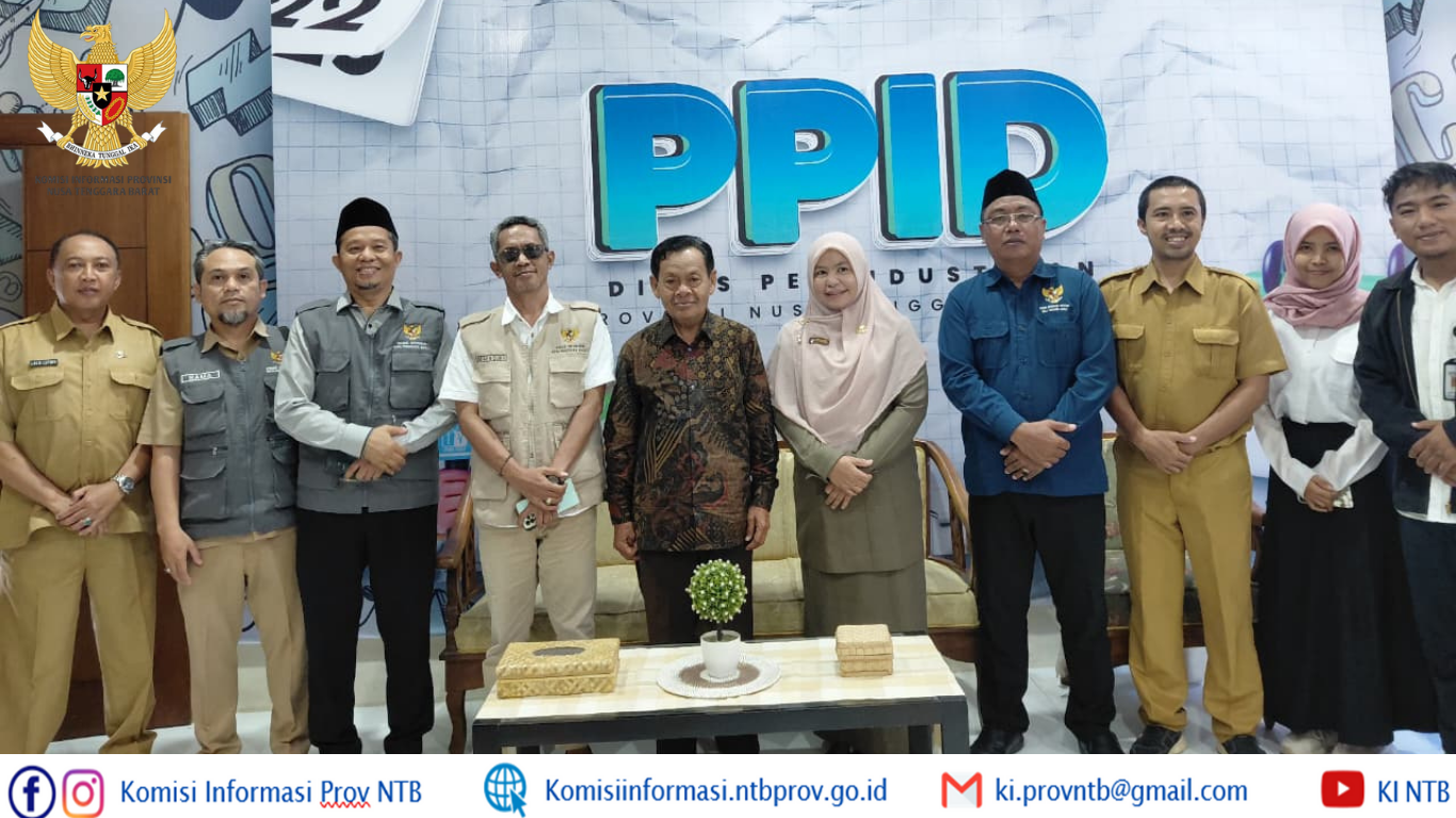 Tim Visitasi KI NTB Lakukan Penilaian Monev KIP 2025 di Dinas Perindustrian Provinsi NTB