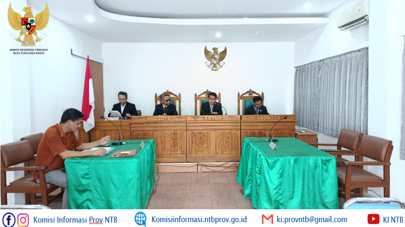 Termohon Mangkir, Komisi Informasi NTB Tunda Sidang Sengketa Informasi Saddam Husen vs SMPN 1 Praya Barat