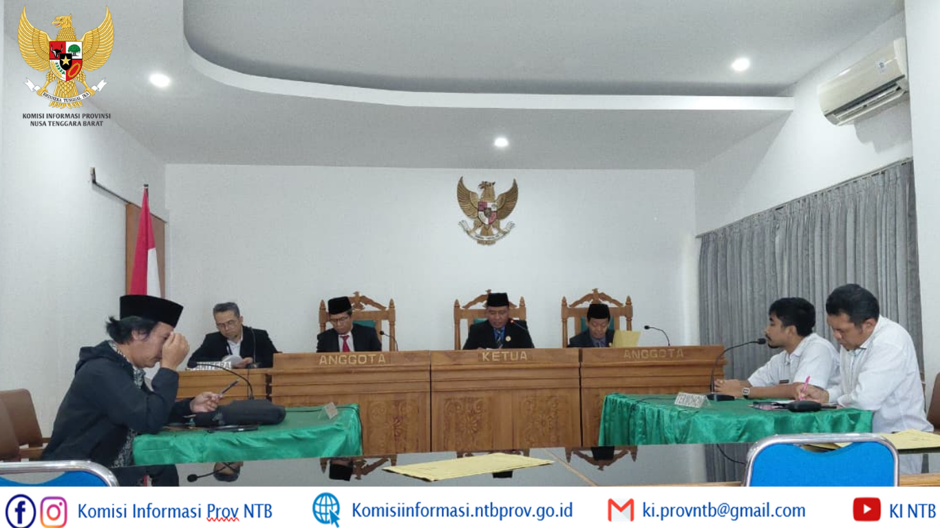 KI NTB Gelar Sidang Perdana Sengketa Informasi LAUK vs Dinas Perumahan dan Permukiman