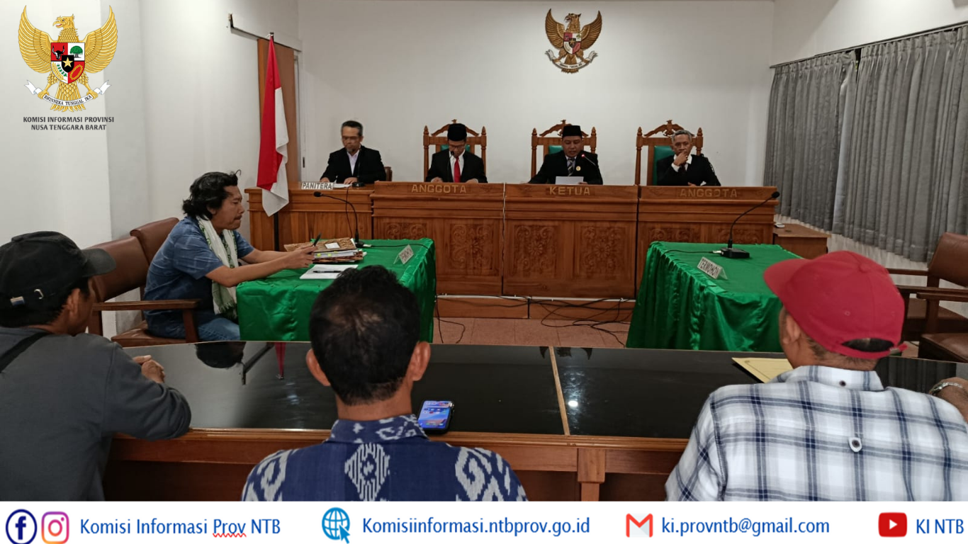 Sidang Sengketa Informasi LAUK vs Disperkim Lombok Tengah Tetap Dilanjutkan Meski Termohon Tidak Hadir