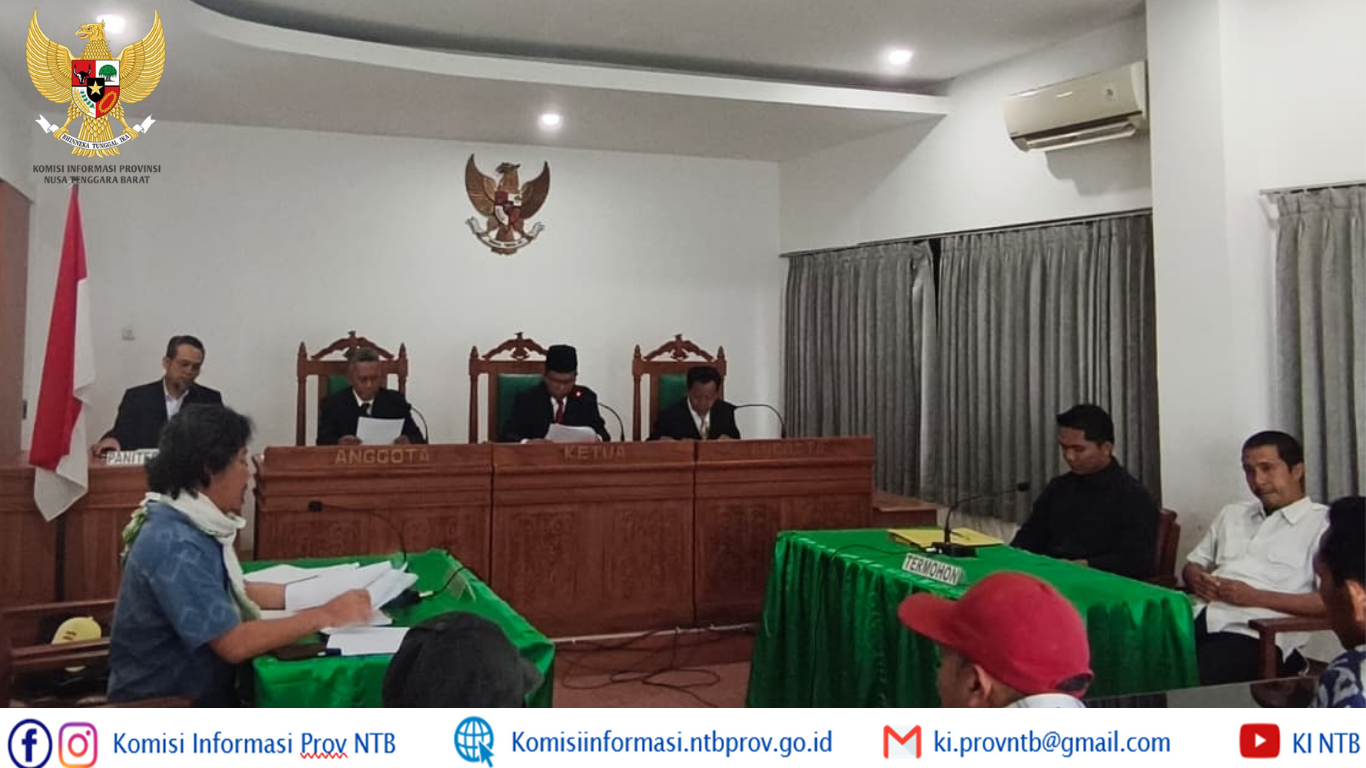 Sidang Ajudikasi Sengketa Informasi LAUK vs Dinas Perindustrian NTB Berlangsung Kondusif